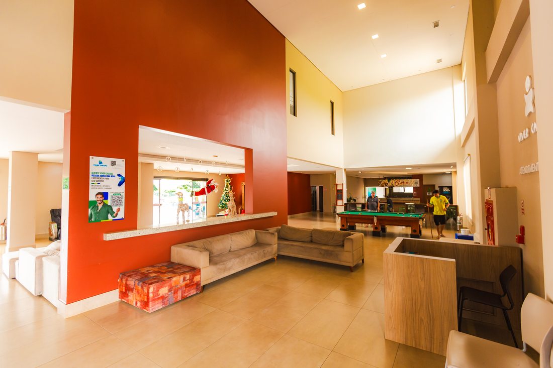 Recepção e convivência no Alta Vista Thermas Resort